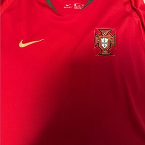 Nike Red Soccer Jersey with National Emblem
